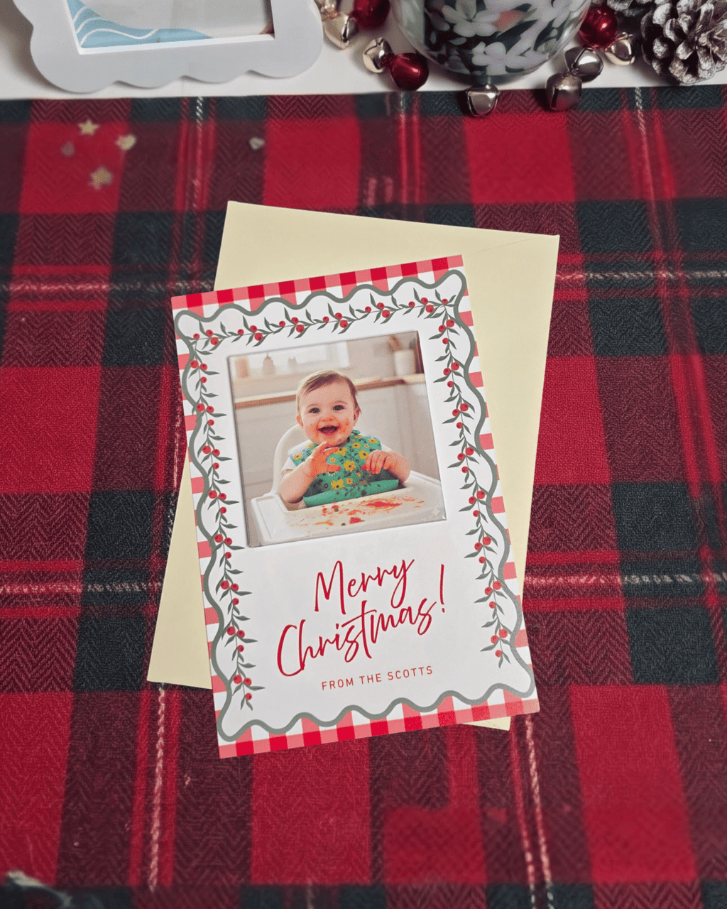Personalised Christmas Photo Magnet Cards