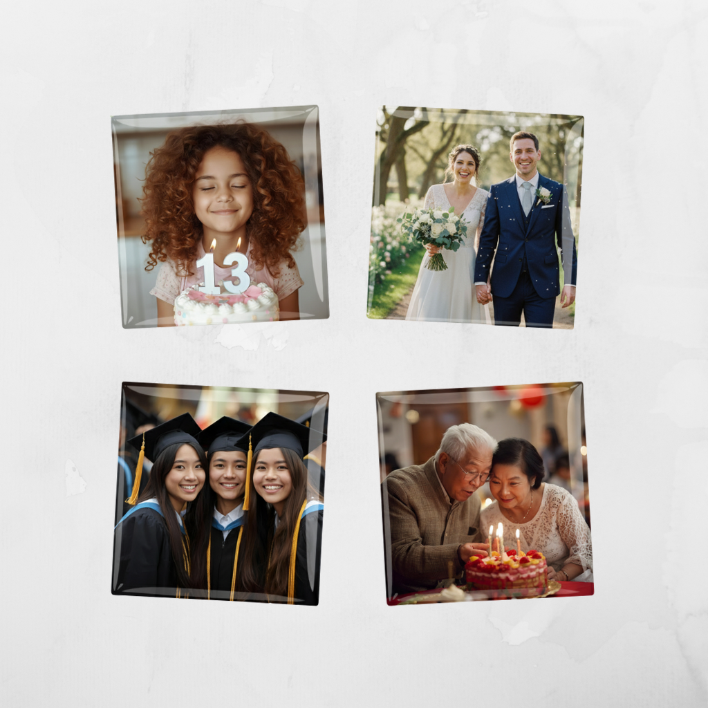 Bubble Photo Magnets