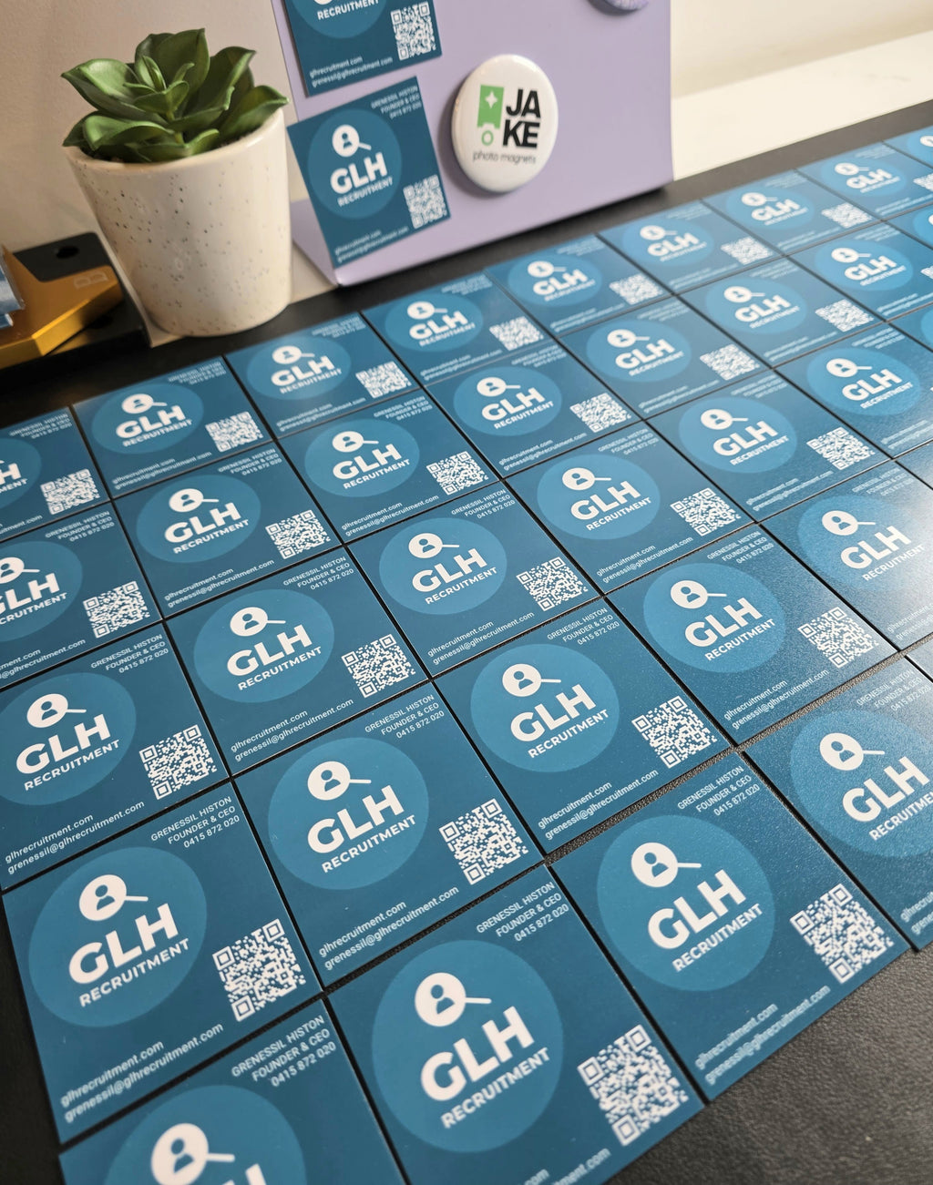 Custom Square Business Magnets