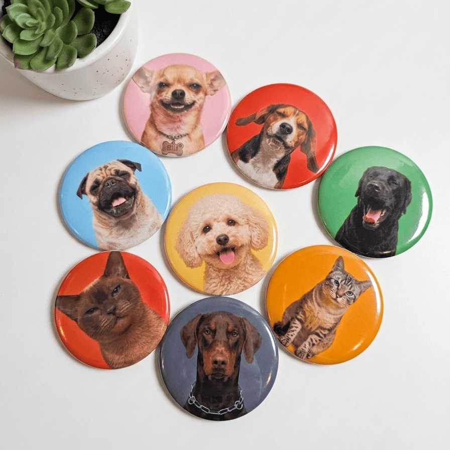 Round Custom Photo Magnets