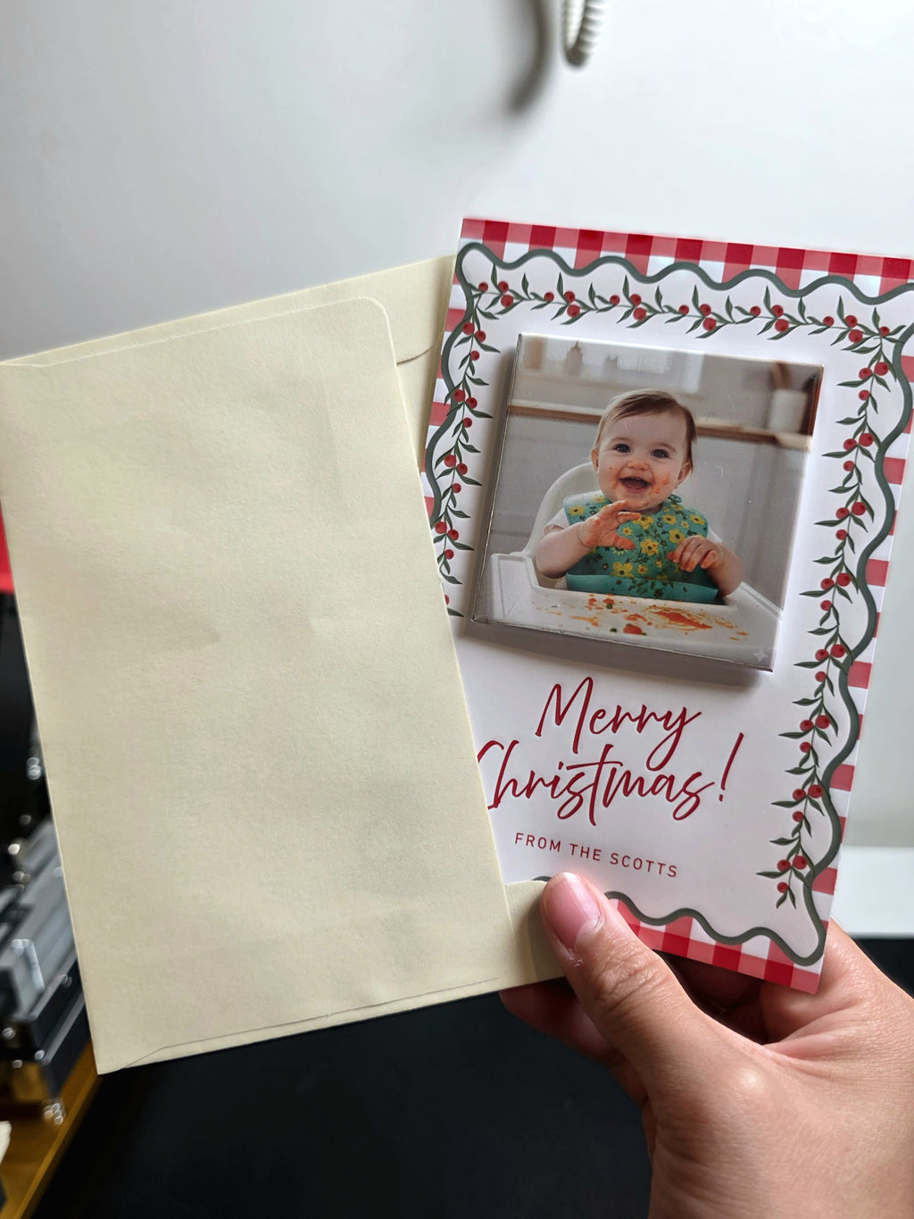 Personalised Christmas Photo Magnet Cards