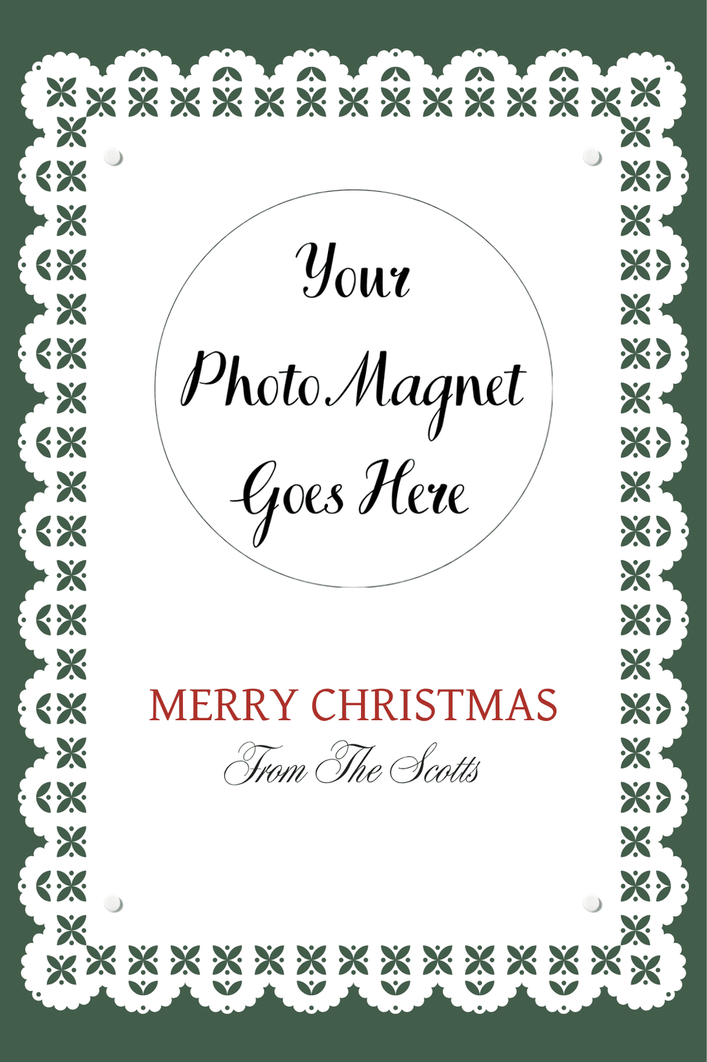 Personalised Christmas Photo Magnet Cards