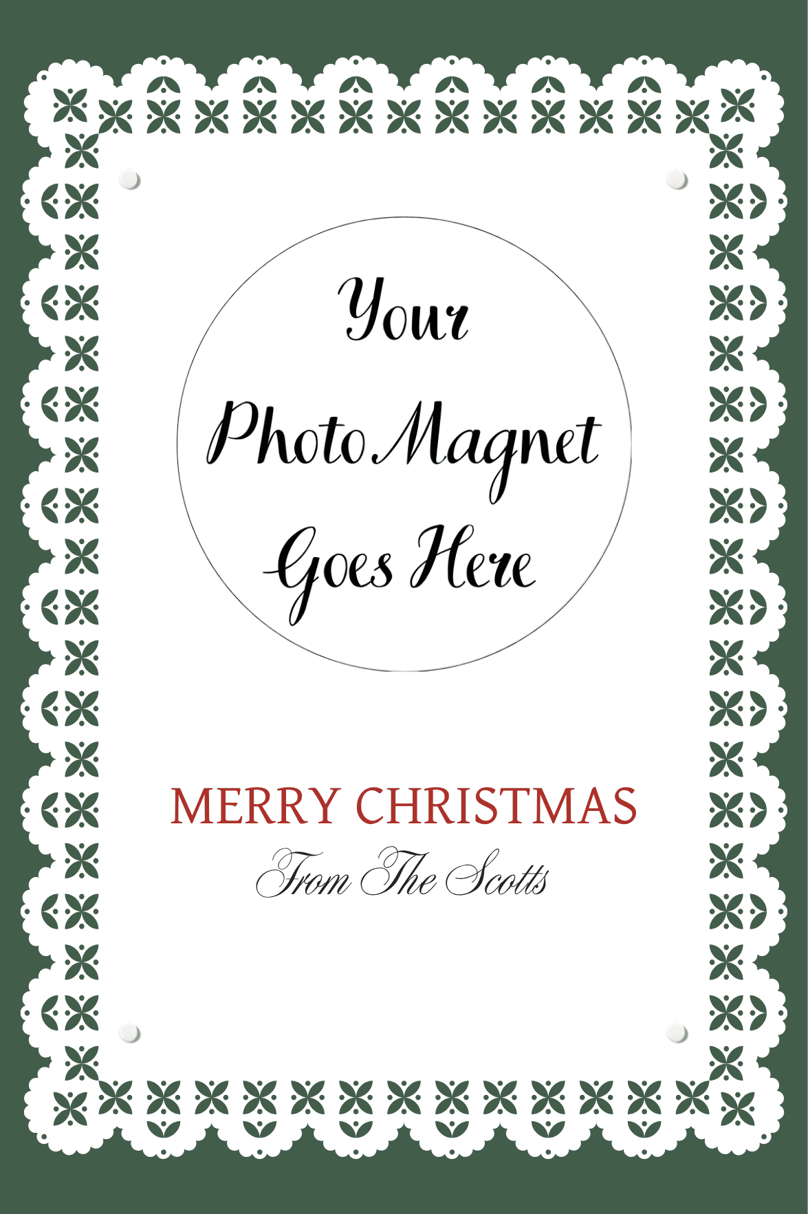 Personalised Christmas Photo Magnet Cards