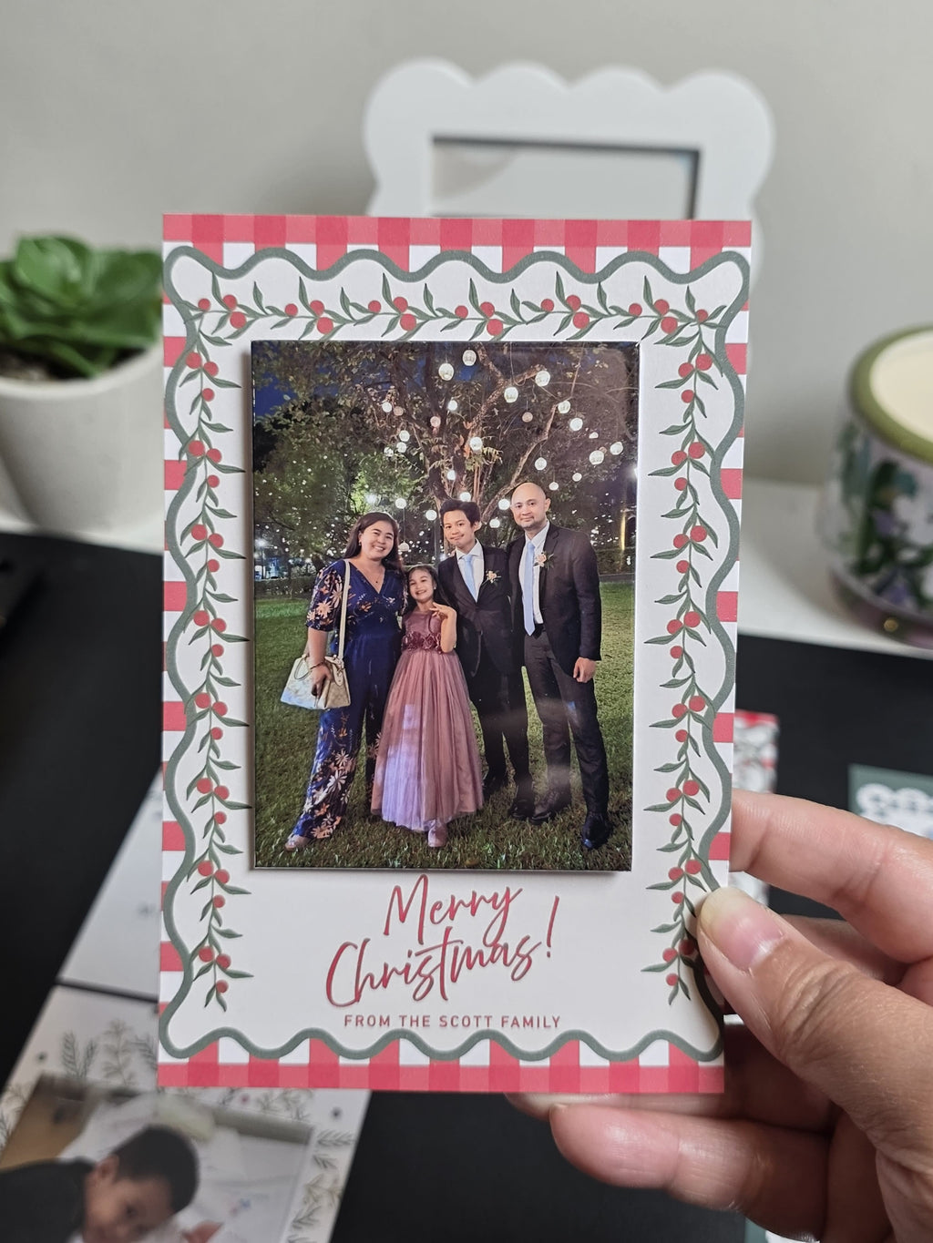 Personalised Christmas Photo Magnet Cards
