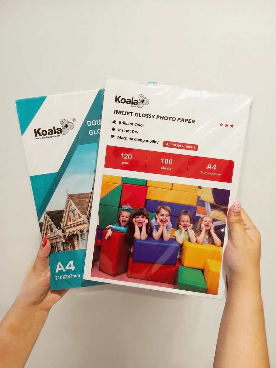 Koala 120gsm A4 Glossy Photo Paper for Pressed Magnets