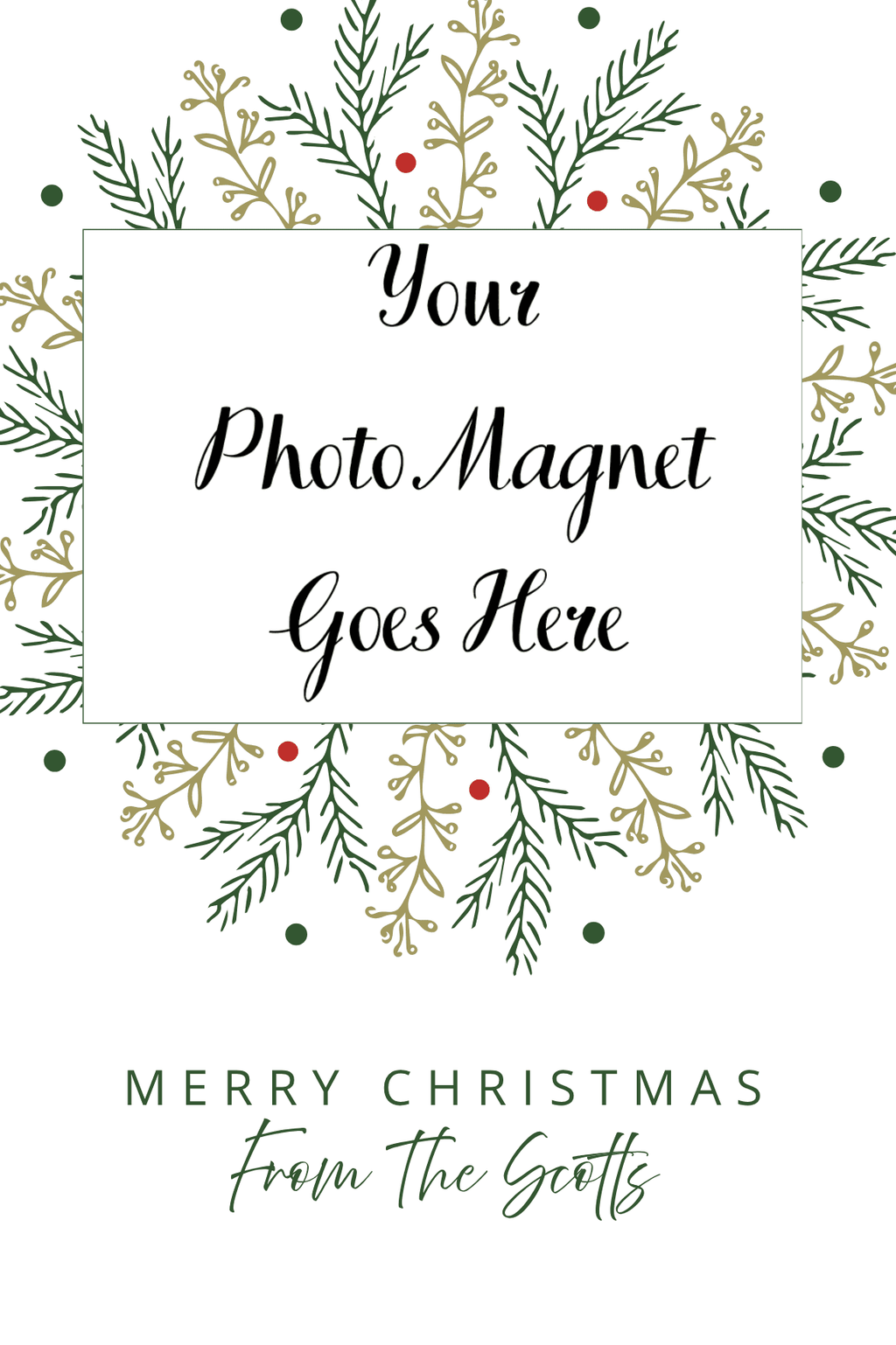 Personalised Christmas Photo Magnet Cards