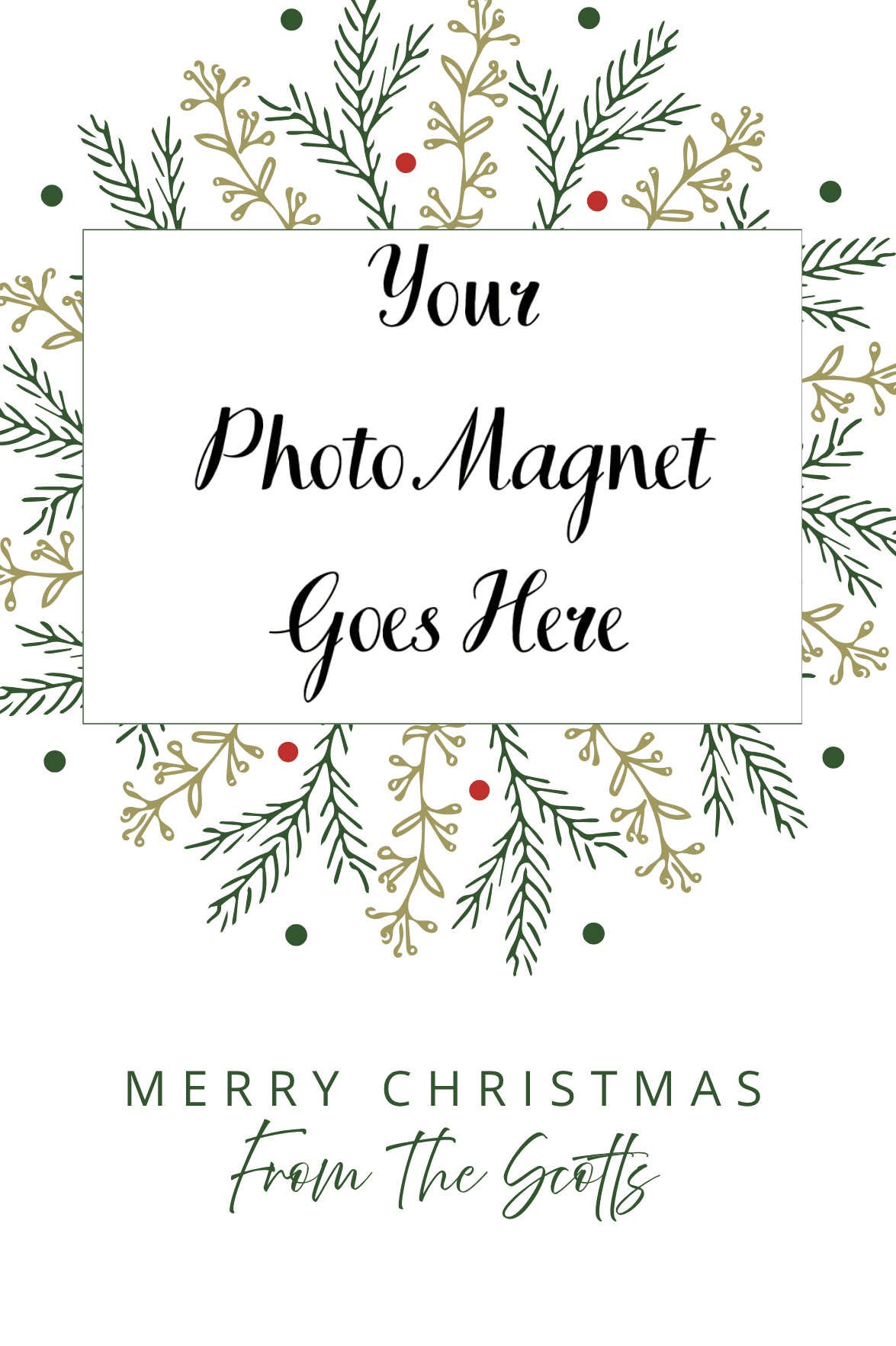Personalised Christmas Photo Magnet Cards