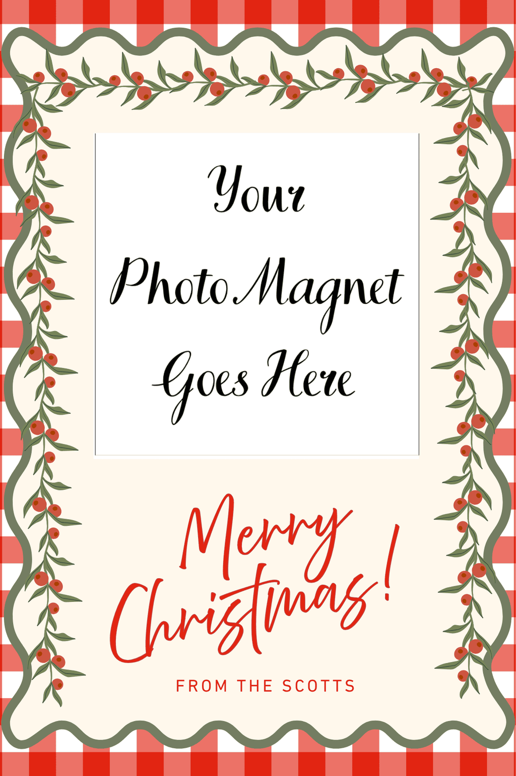 Personalised Christmas Photo Magnet Cards