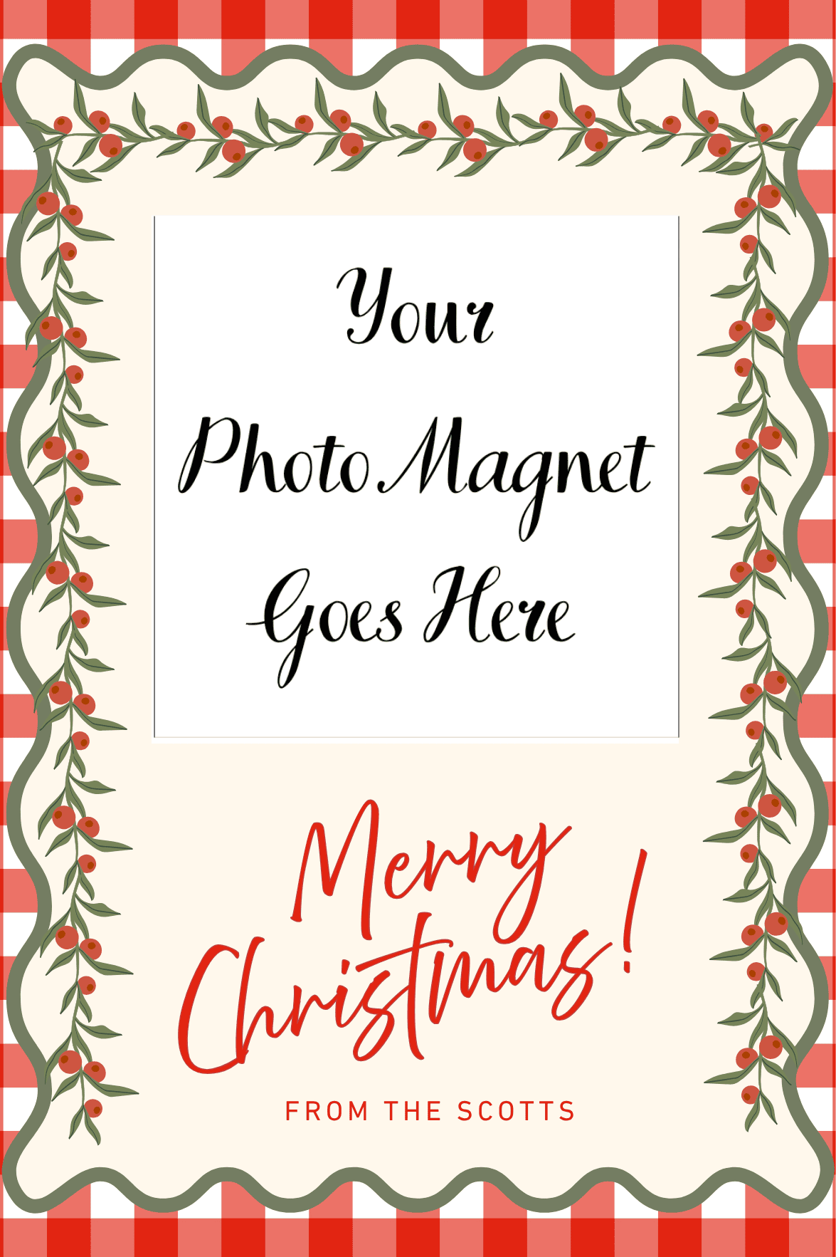 Personalised Christmas Photo Magnet Cards