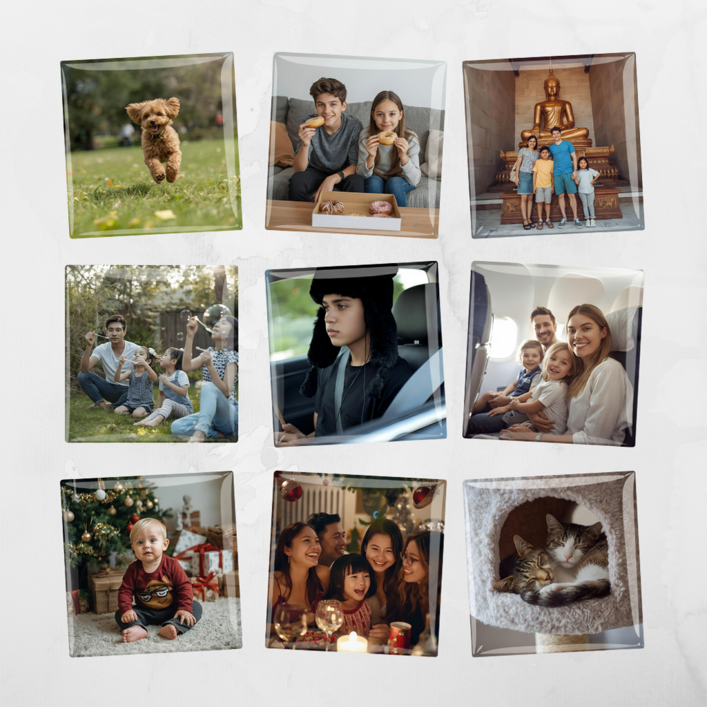 Bubble Photo Magnets