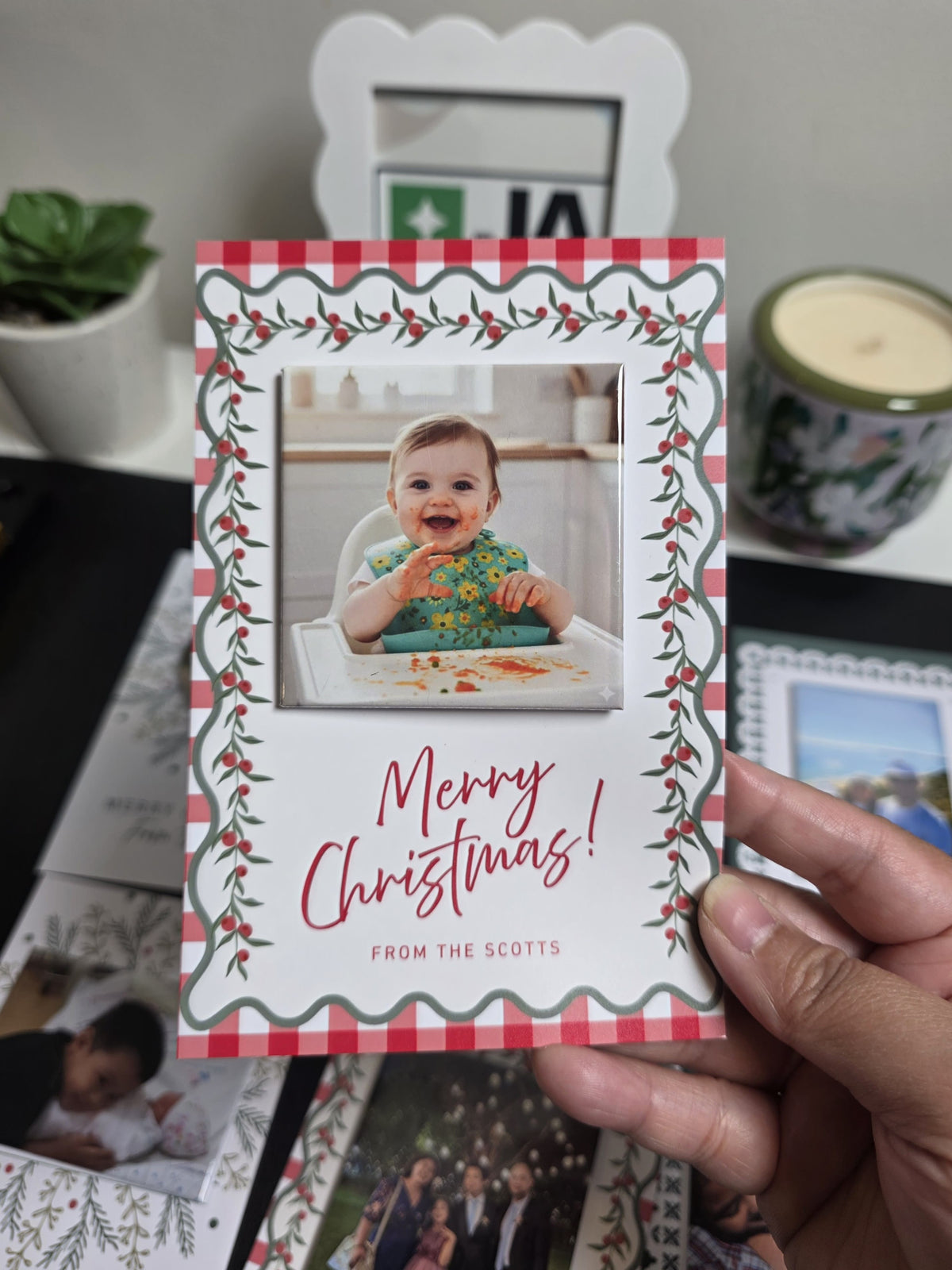 Personalised Christmas Photo Magnet Cards