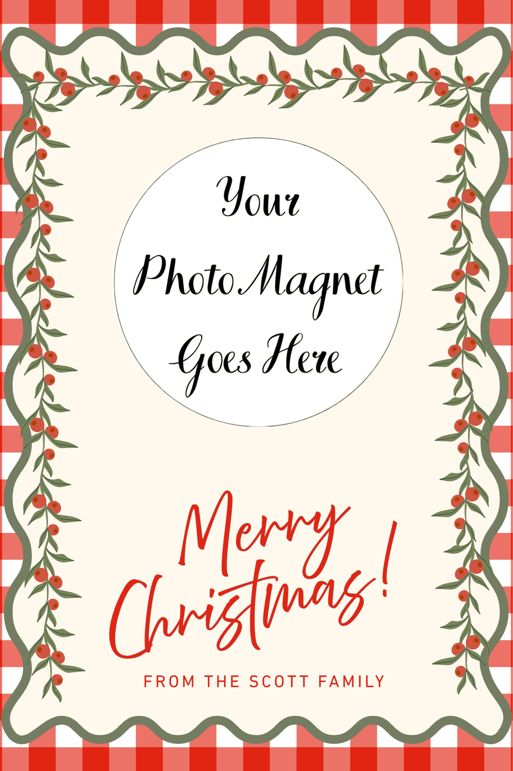 Personalised Christmas Photo Magnet Cards