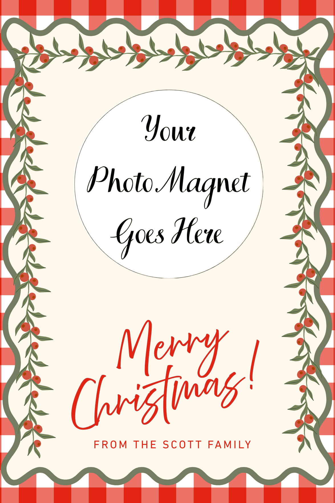 Personalised Christmas Photo Magnet Cards