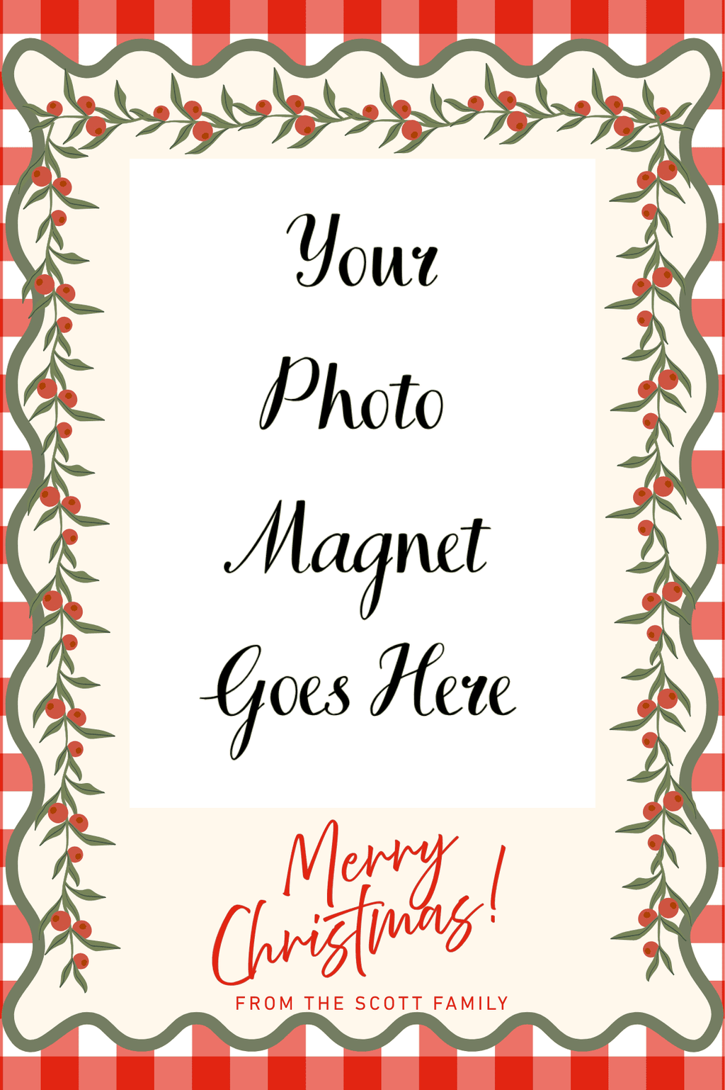 Personalised Christmas Photo Magnet Cards