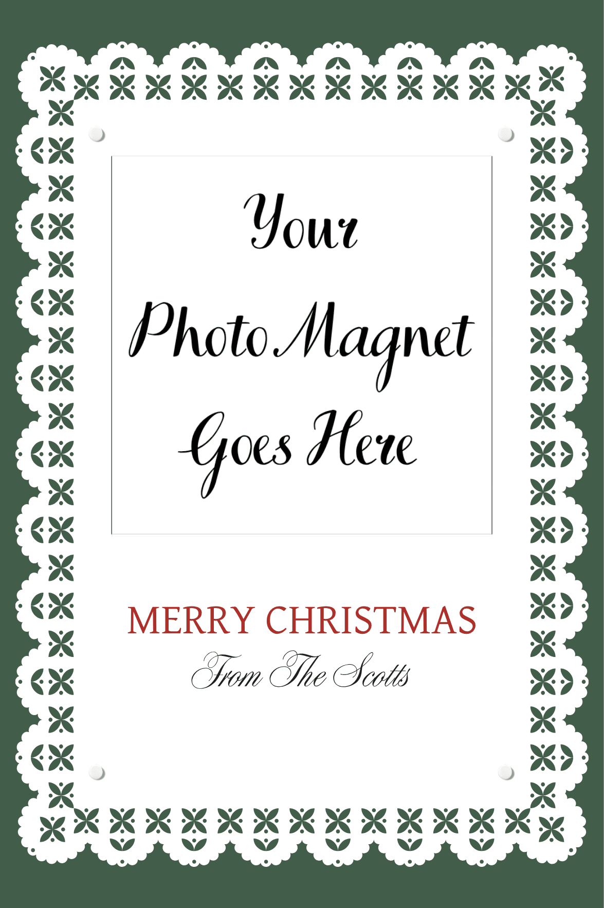 Personalised Christmas Photo Magnet Cards
