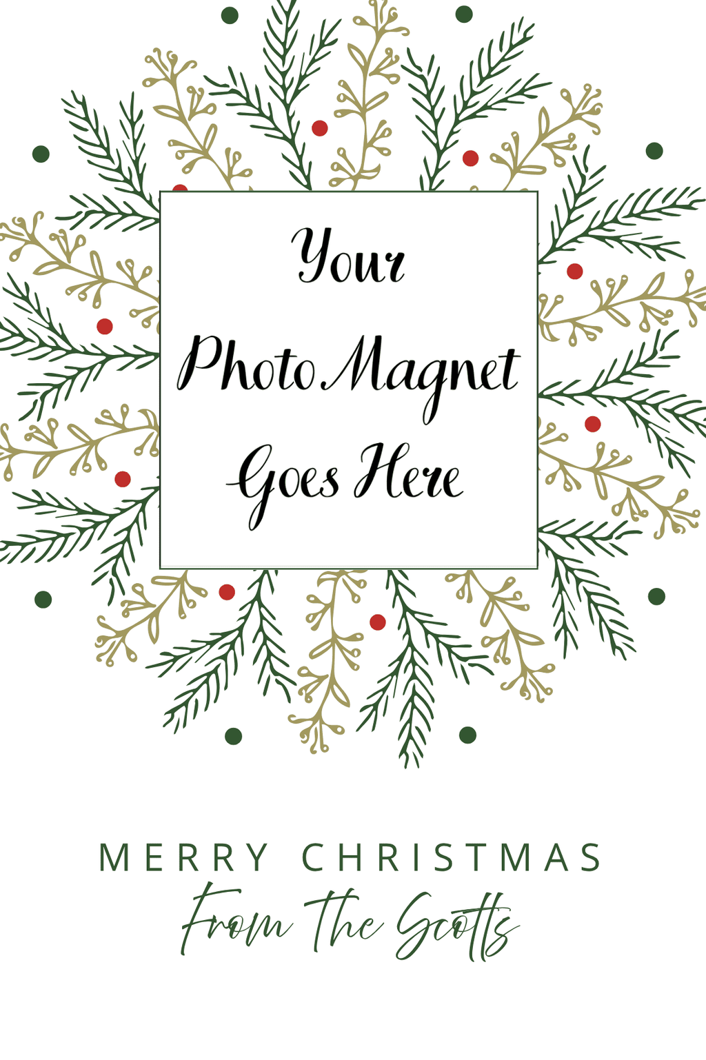 Personalised Christmas Photo Magnet Cards