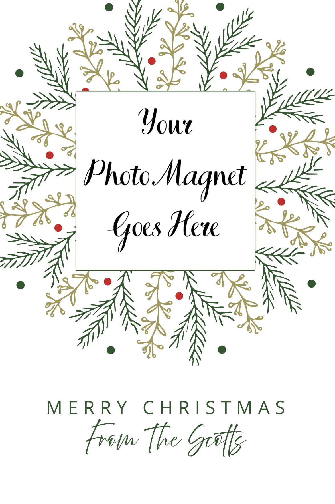 Personalised Christmas Photo Magnet Cards
