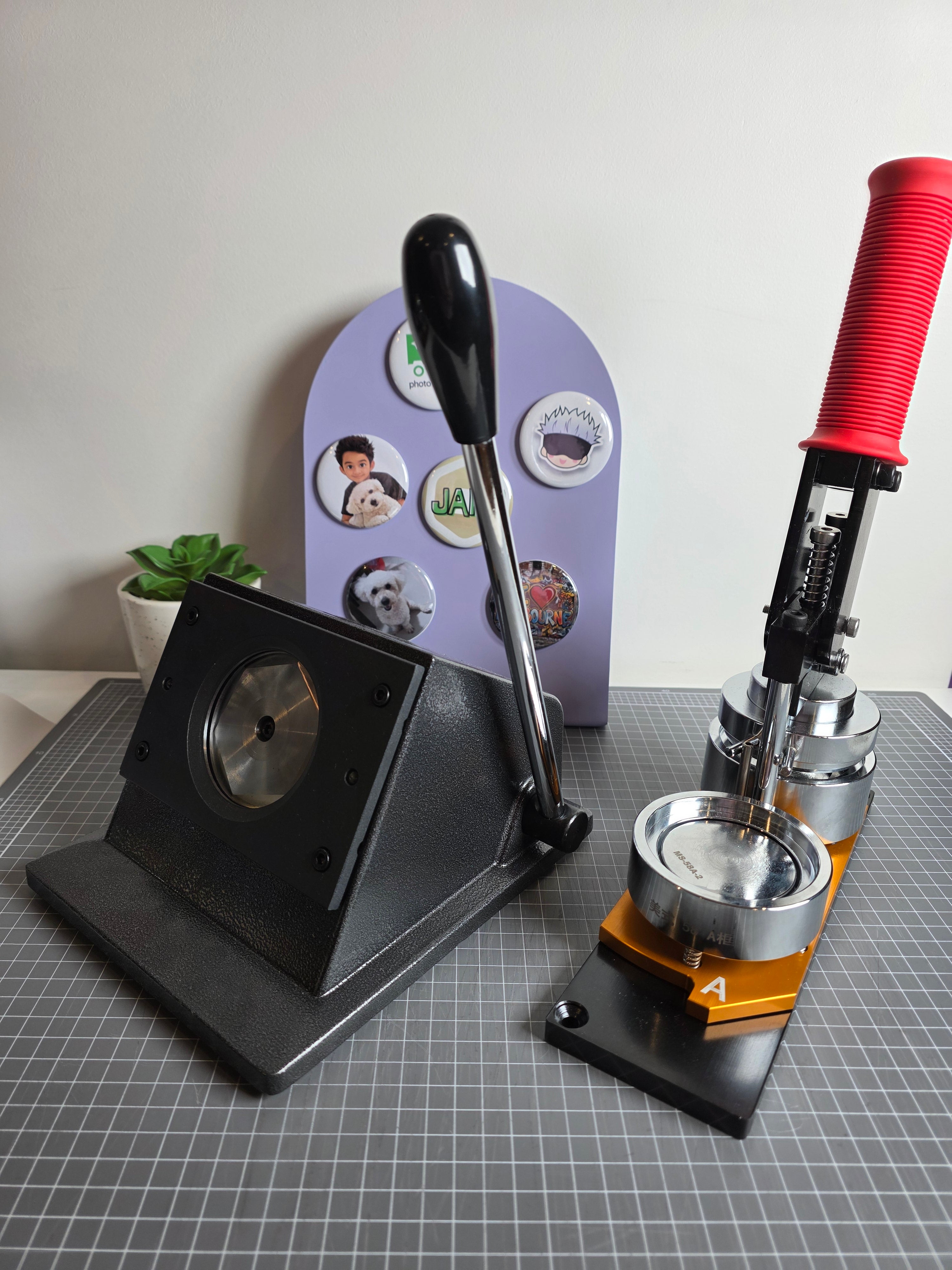 Close-up of a photo magnet machine