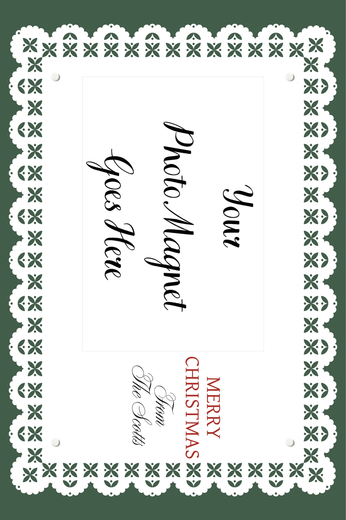 Personalised Christmas Photo Magnet Cards