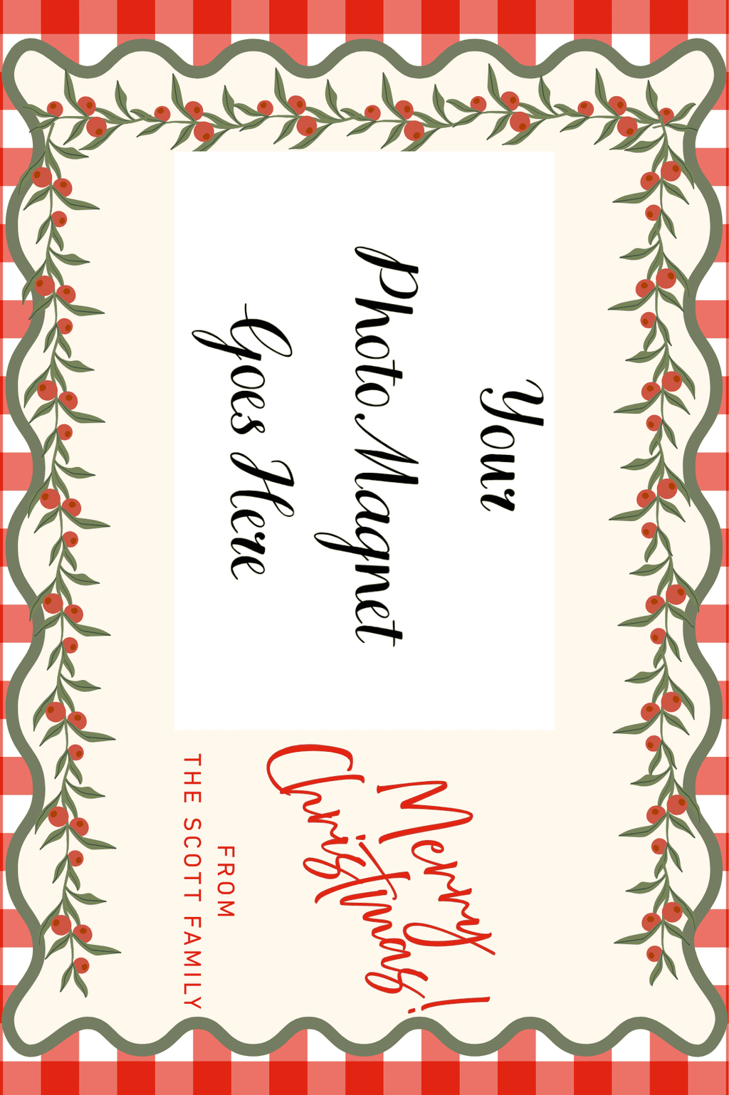 Personalised Christmas Photo Magnet Cards