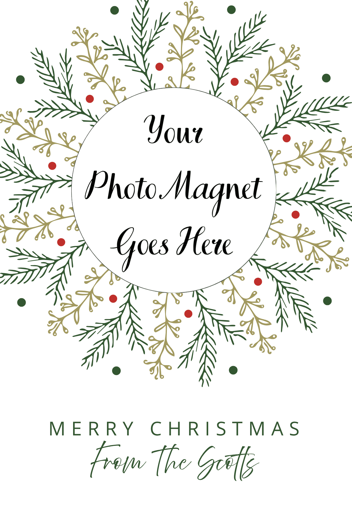 Personalised Christmas Photo Magnet Cards
