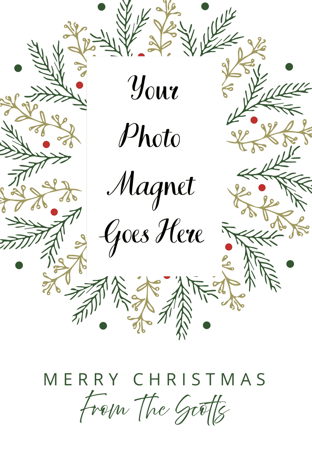 Personalised Christmas Photo Magnet Cards