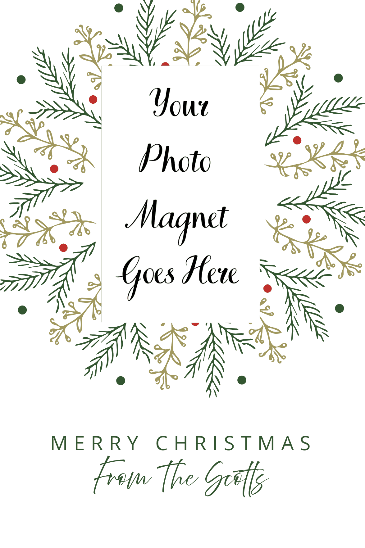 Personalised Christmas Photo Magnet Cards
