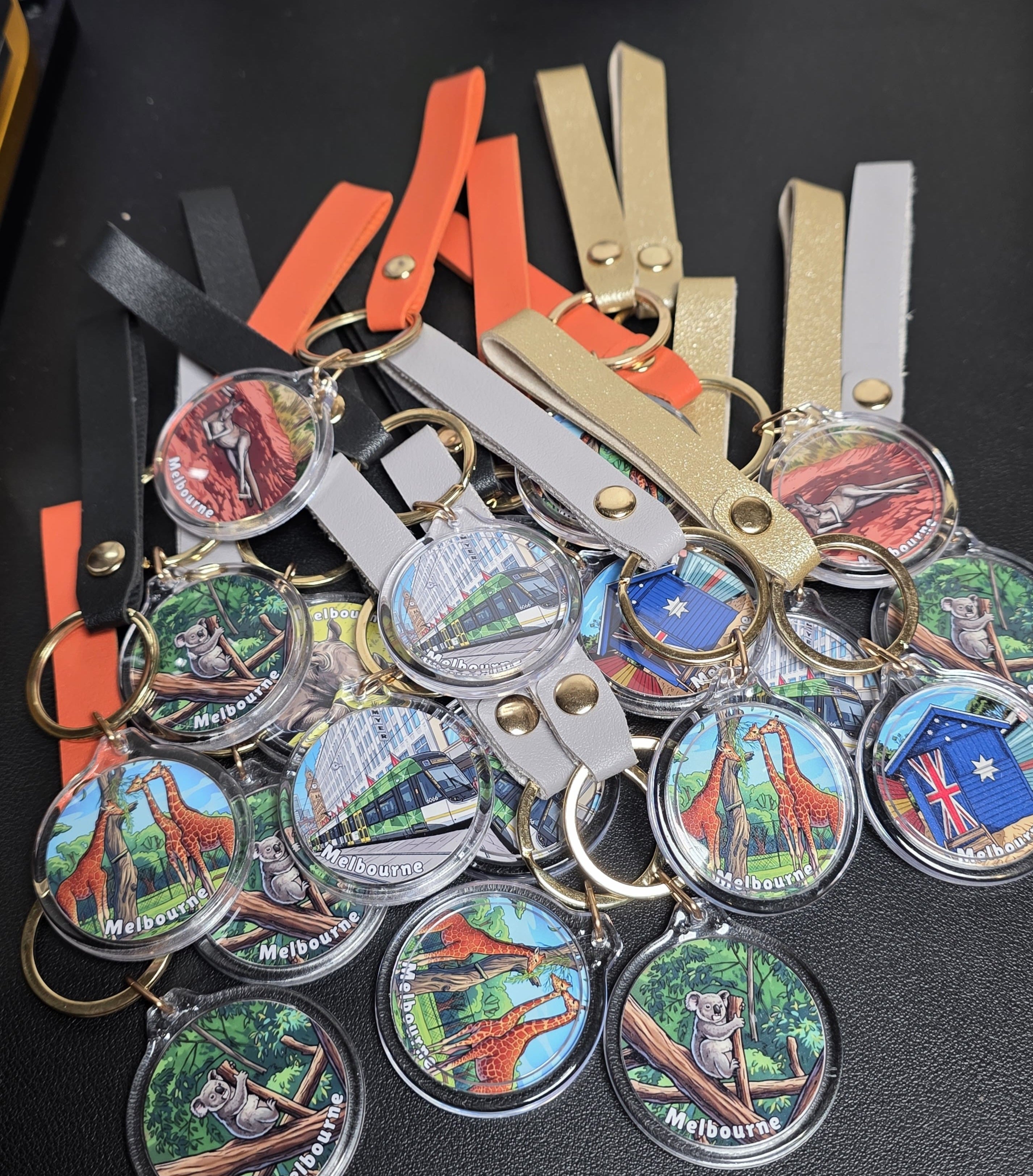 Round Custom Photo Acrylic Key RinRound Custom Photo Acrylic Key Ringg