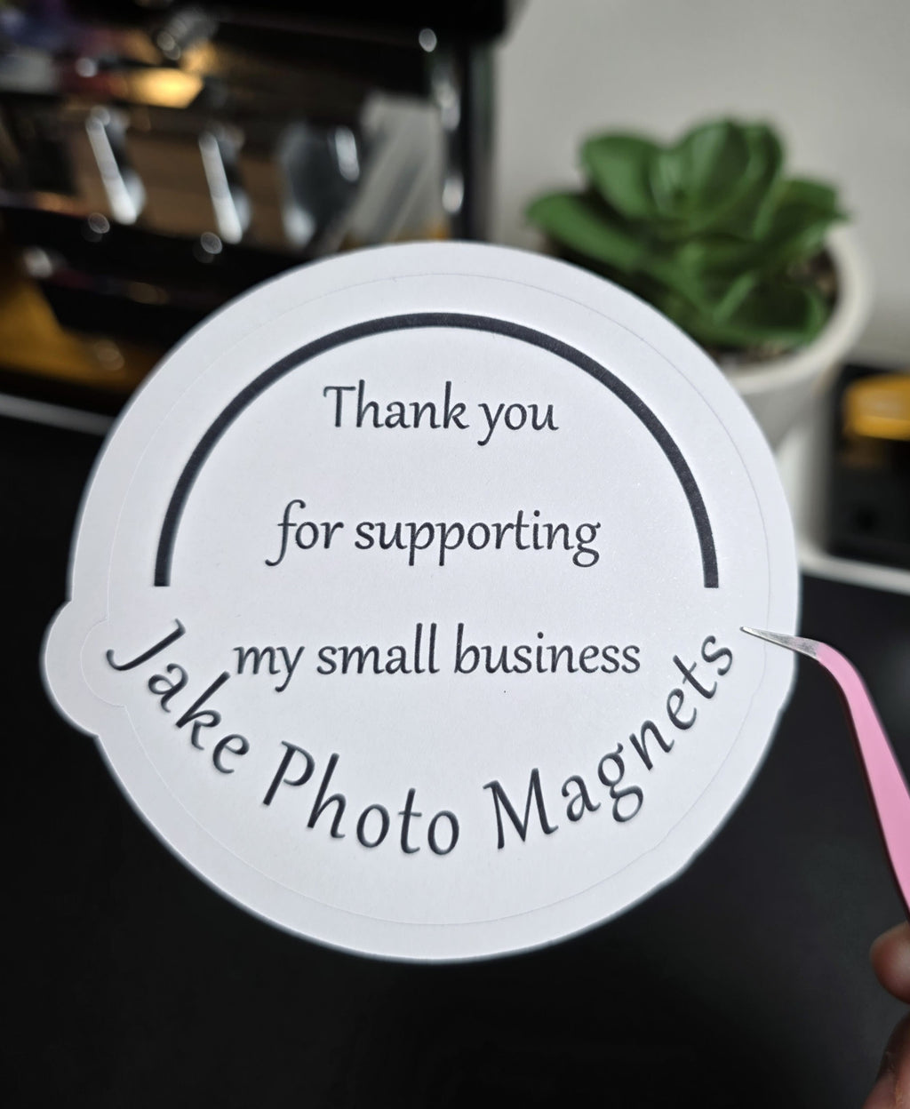 circle custom thank you packaging stickers